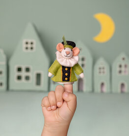 Sjaal met Verhaal Vingerpopje Muis Pietermuis Groen