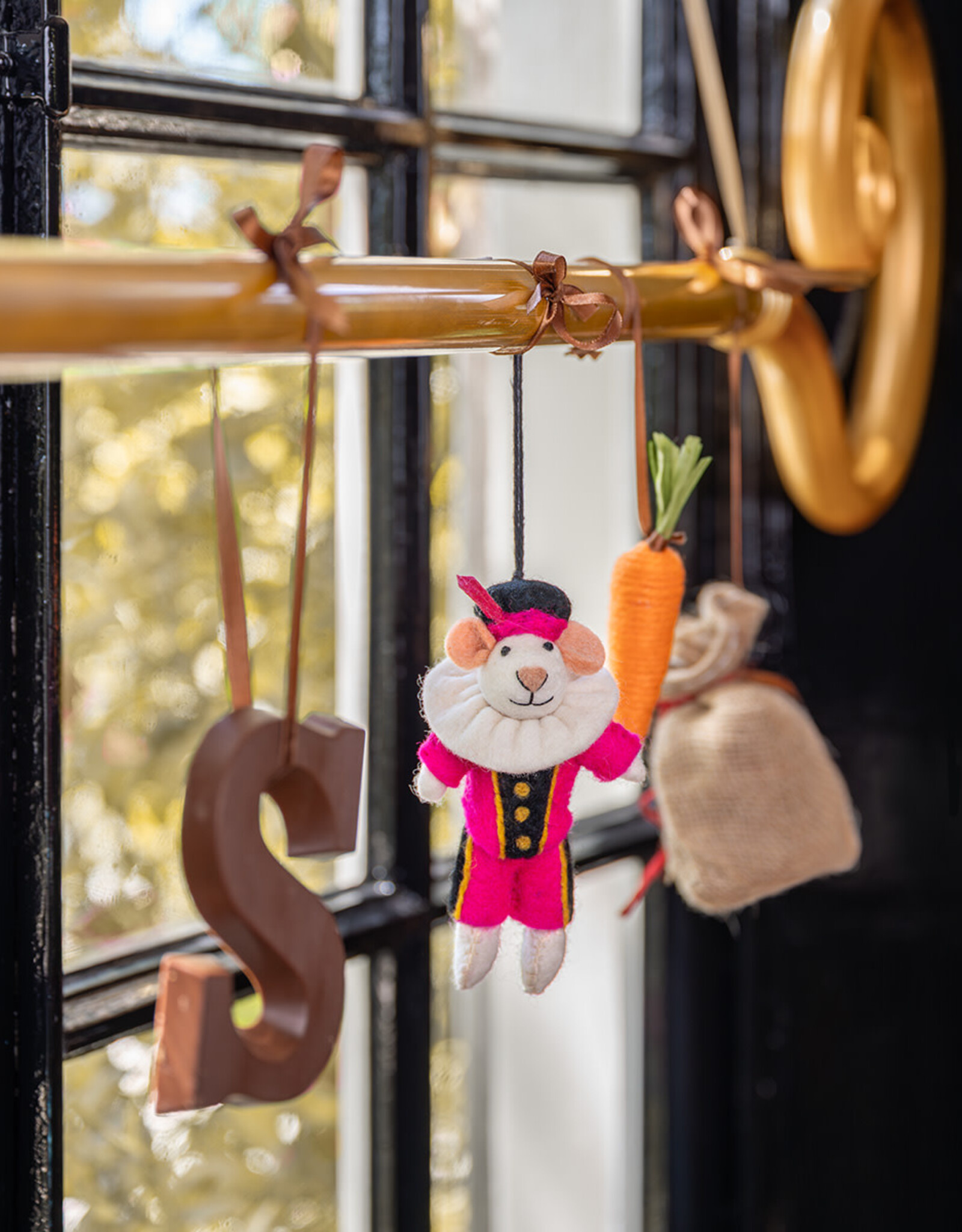 Sjaal met Verhaal Hanger Muis Pietermuis Fuchsia