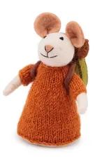 Sjaal met Verhaal Muis Wandelaar Cognac