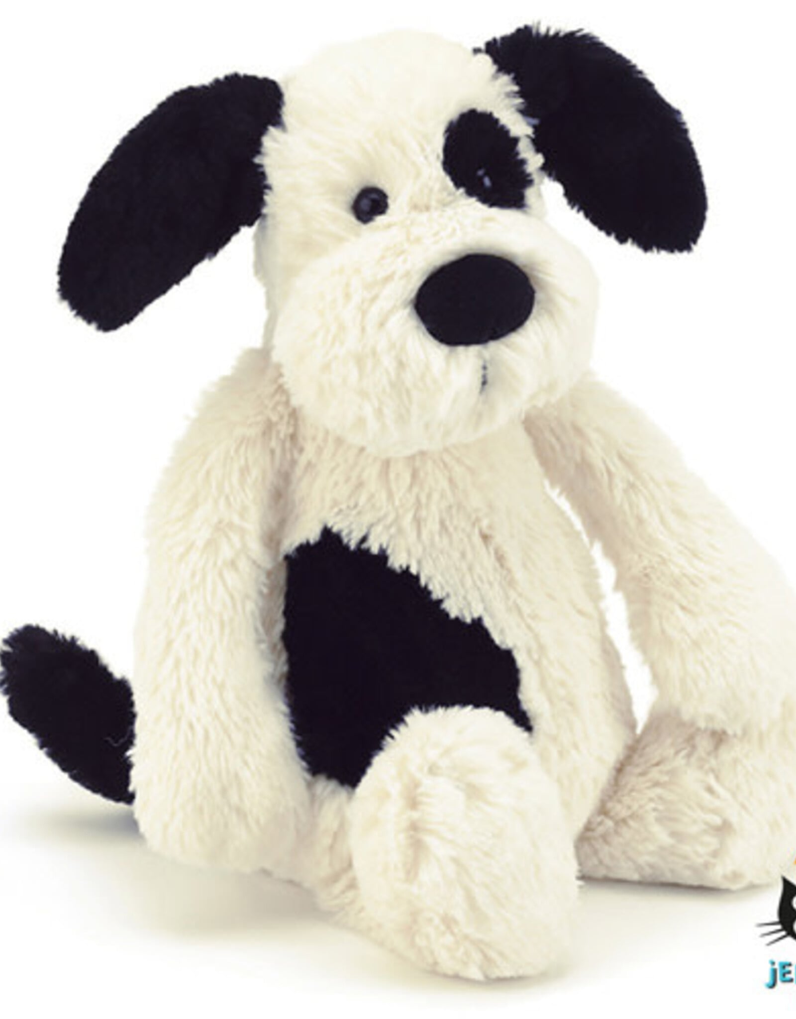 Jellycat Bashful Rufferty Black&Cream Puppy
