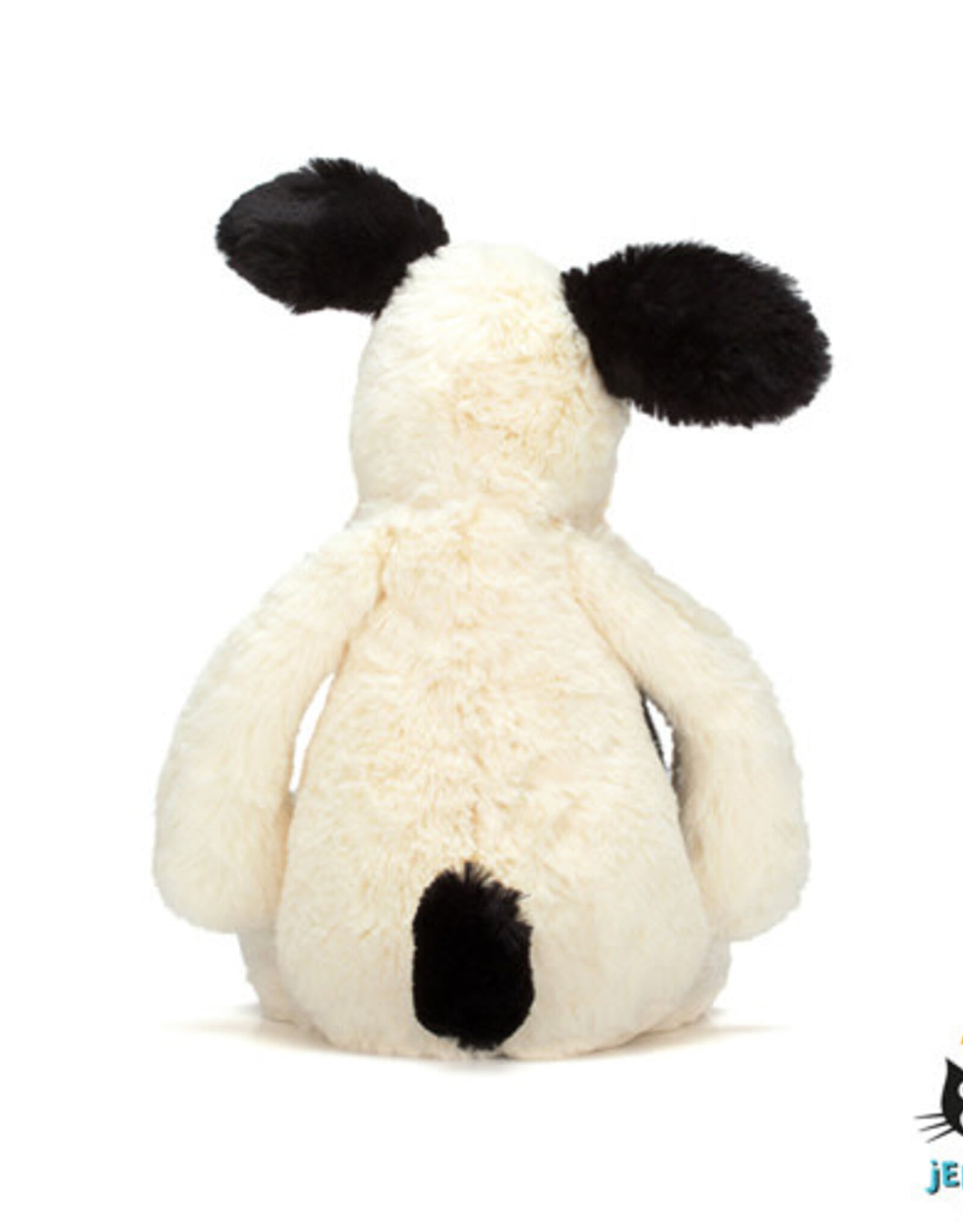 Jellycat Bashful Rufferty Black&Cream Puppy
