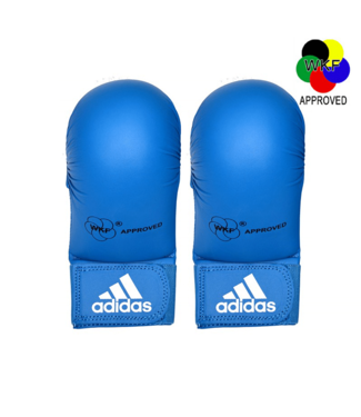 Adidas WKF Karate Handschoenen Zonder Duim Blauw