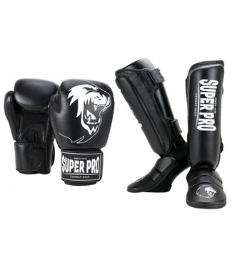 Super Pro Kickboxing Set Warrior - Black Fightstyle