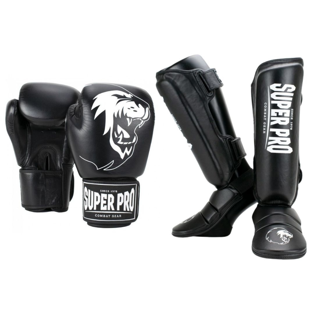 Set Kickboxing Fightstyle Black Warrior Super Pro -