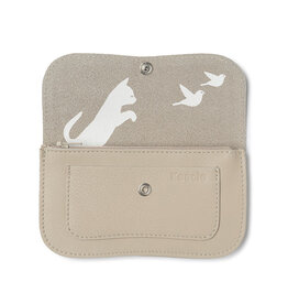 Keecie Cat Chase Medium Wallet, Cement
