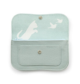 Keecie Cat Chase Medium Wallet, Dusty green