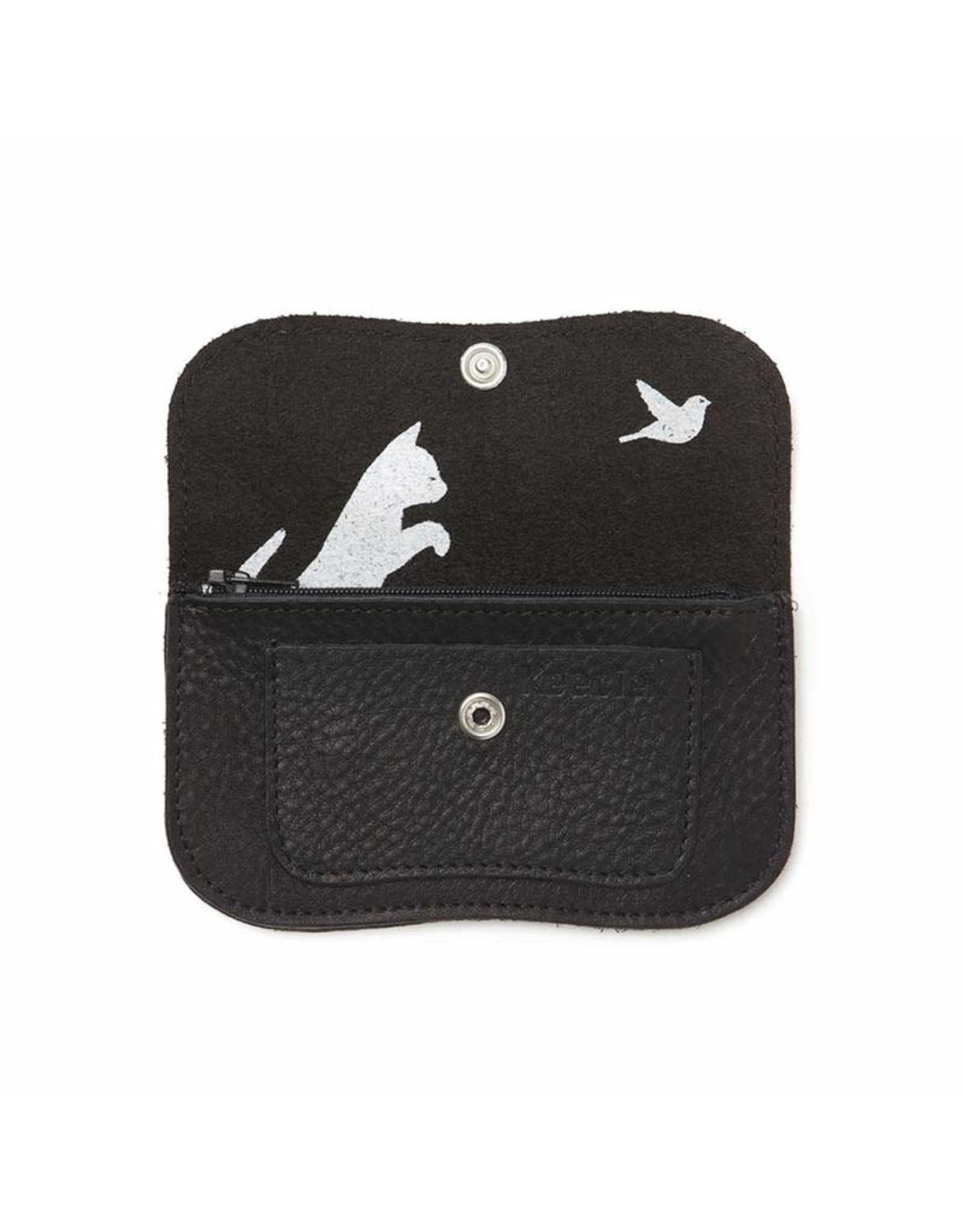 Keecie Cat Chase Small Wallet, Black