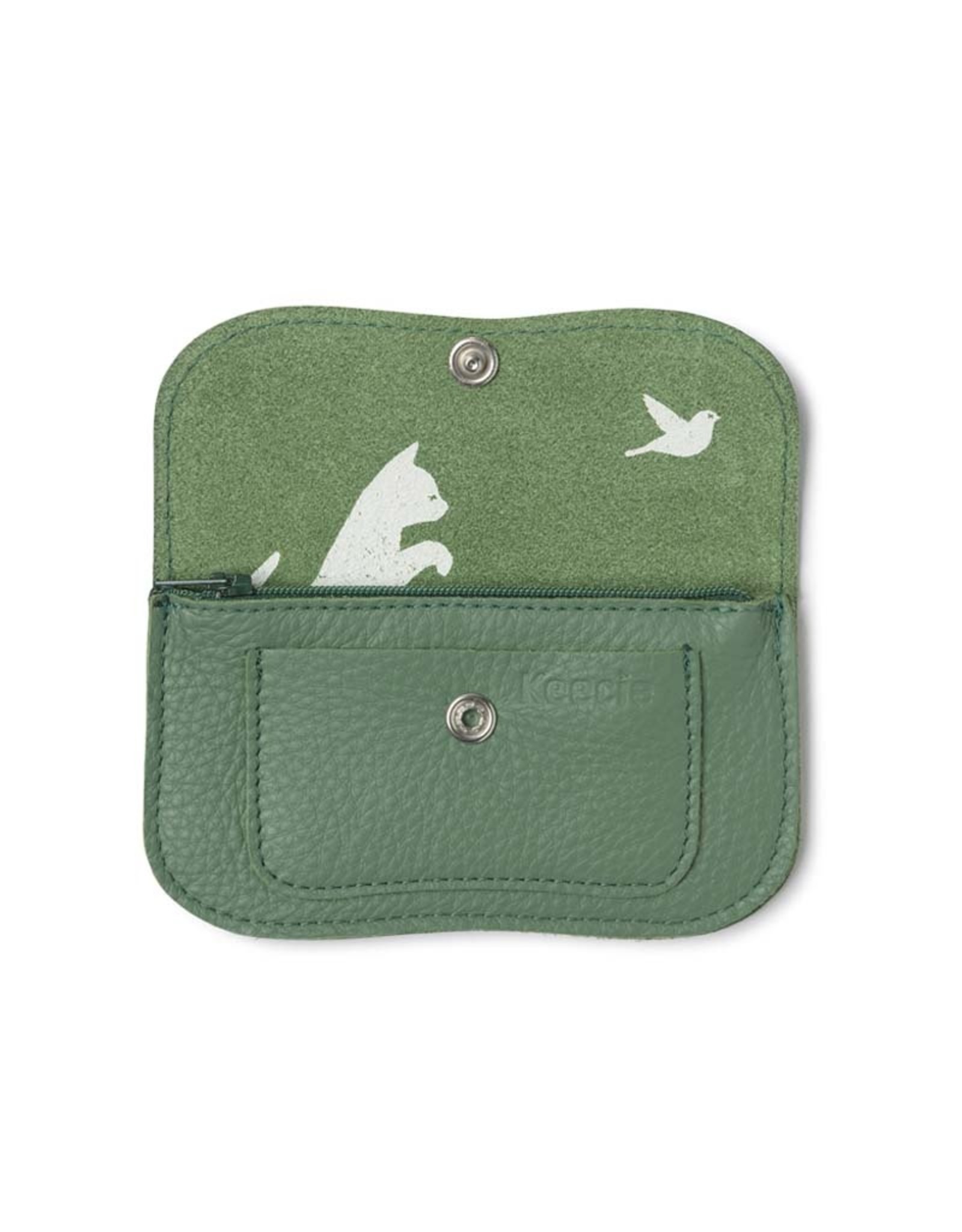 Keecie Cat Chase Small Wallet, Forest