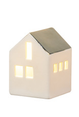 Raeder Mini Huisje met Gouden Dak -  L - LED - 5 x 5 x 7cm