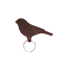 Keecie Sleutelhanger Mini tweet, Dark brown used look