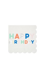 Meri Meri Servetten -  HBD Neon - 16st - 13 x 13 cm