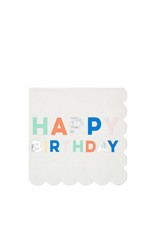 Meri Meri Servetten -  HBD Neon - 16st - 13 x 13 cm