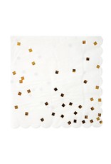 Meri Meri Servetten - Gouden vierkantjes - 16st - 16,5 x 16,5 cm