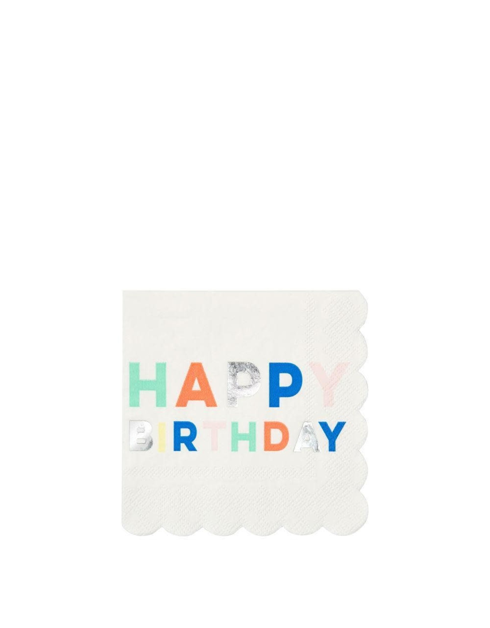 Meri Meri Servetten - HBD Neon - 16st - 10 x 10cm