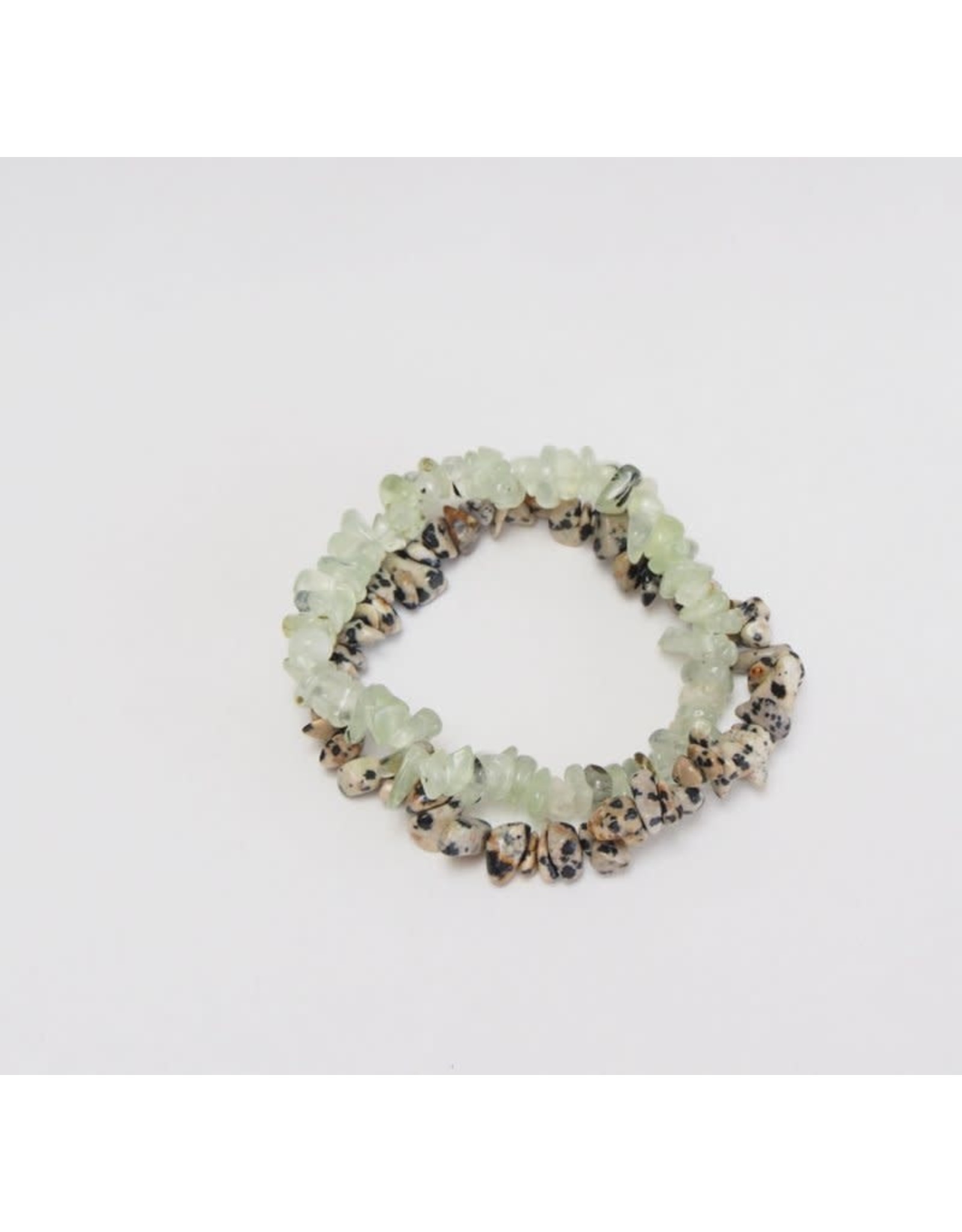 Rockstyle Bracelets - Dalmatian Jasper & Prehnite