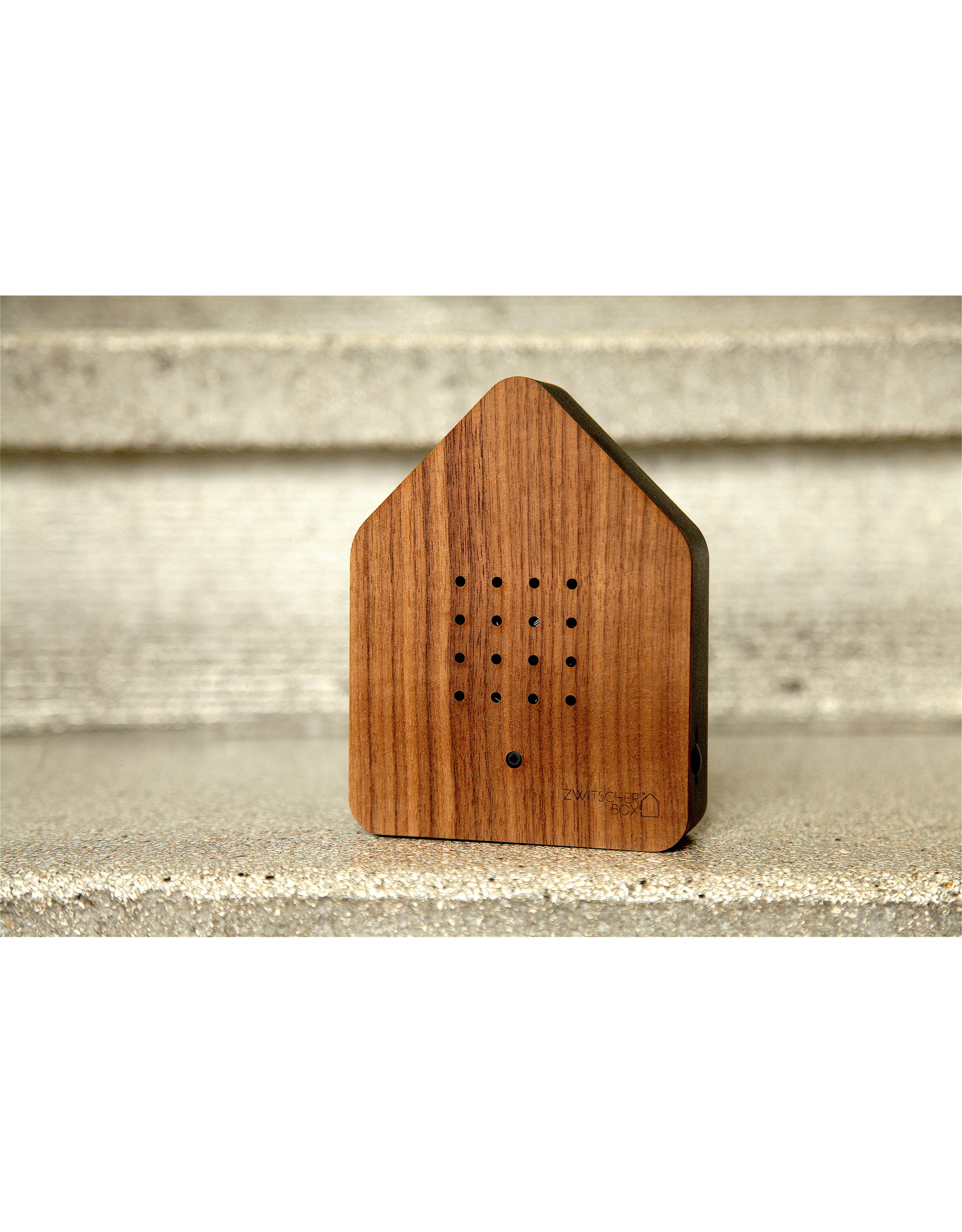 Zwitscherbox - Relaxounds Zwitscherbox Walnoot - Geluiden: vogelgezang van de Merel - B 11 x H 14,5 x D 3,5 cm