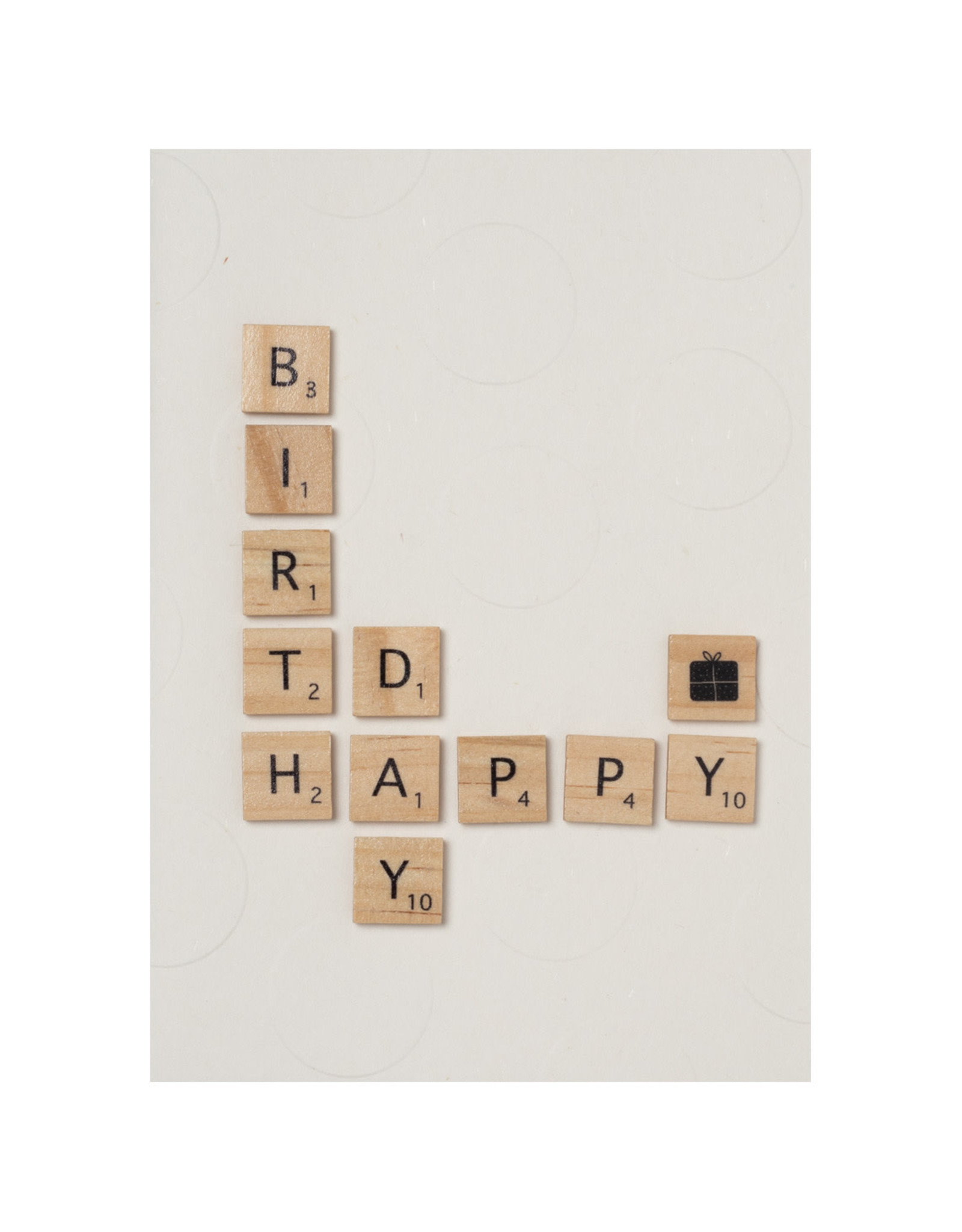 Raeder Wenskaart - Happy Birthday Scrabble - Dubbele kaart met envelop