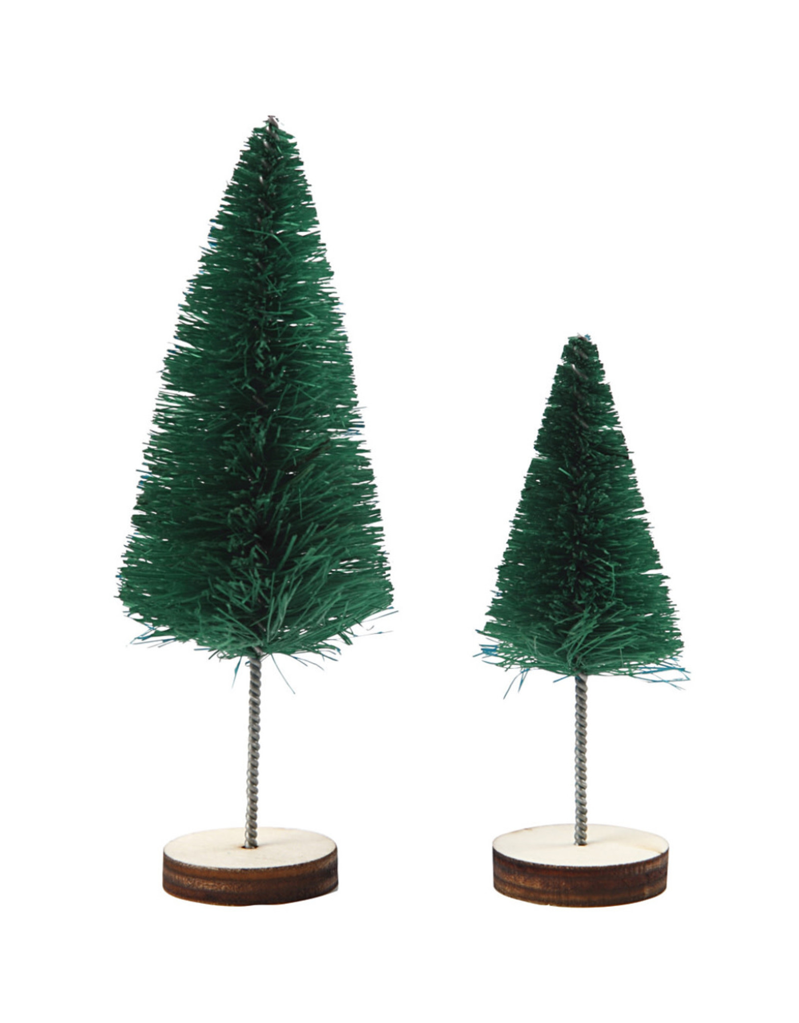 Creotime Mini kerstboompjes - Groen - 5st - H 40 en 60mm