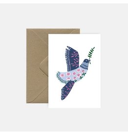 Pink Cloud Studio Wenskaart- Flowers and Peace - Dubbele kaart met envelop