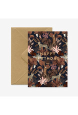 All The Ways to Say Wenskaart - Monkie Happy Birthday - Dubbele kaart + Envelop - 11,5 x 16,5 - Blanco