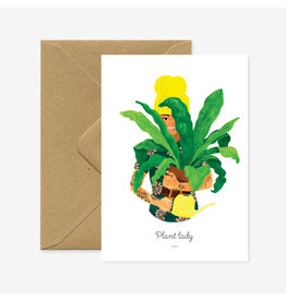 All The Ways to Say Wenskaart - Plant lady  - Dubbele kaart + Envelop - 11,5 x 16,5 - Blanco