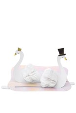 Meri Meri Wenskaart - Swan Wedding card + Envelop - 10,5 x 23,5 - concratulations on your wedding day