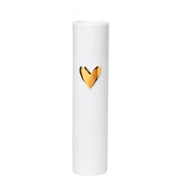 Raeder Vaas - LOVE, Hartje goud - Ø 5,5 x H 17 cm