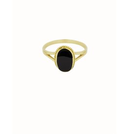 Flawed Ring - Zwarte Ovaal -
