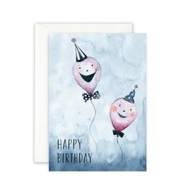 Leo La Douce Wenskaart - Ballonnen, Happy Birthday - Postkaart + Envelope - 10 x 15cm