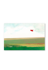Lieve Claesen Wenskaart - Veld met vogel, Sterkte - Postkaart en Enveloppe- A6