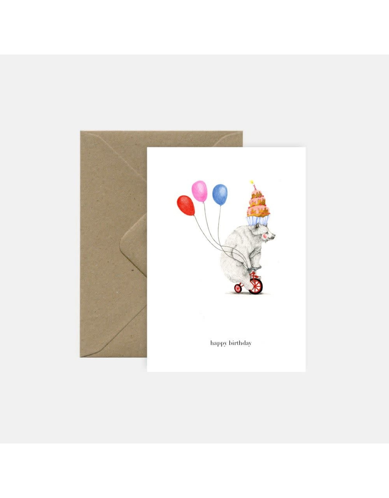 Pink Cloud Studio Wenskaart - Party Animal - Dubbele Kaart met envelop