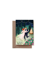Reddish Design Wenskaart - Wedding Dance Couple - Dubbele kaart + Envelope - 10 x 15cm