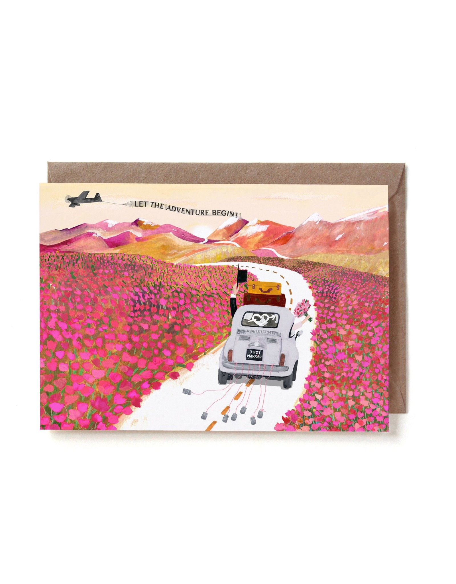 Reddish Design Wenskaart - Marriage Adventure - Dubbele kaart + Envelop