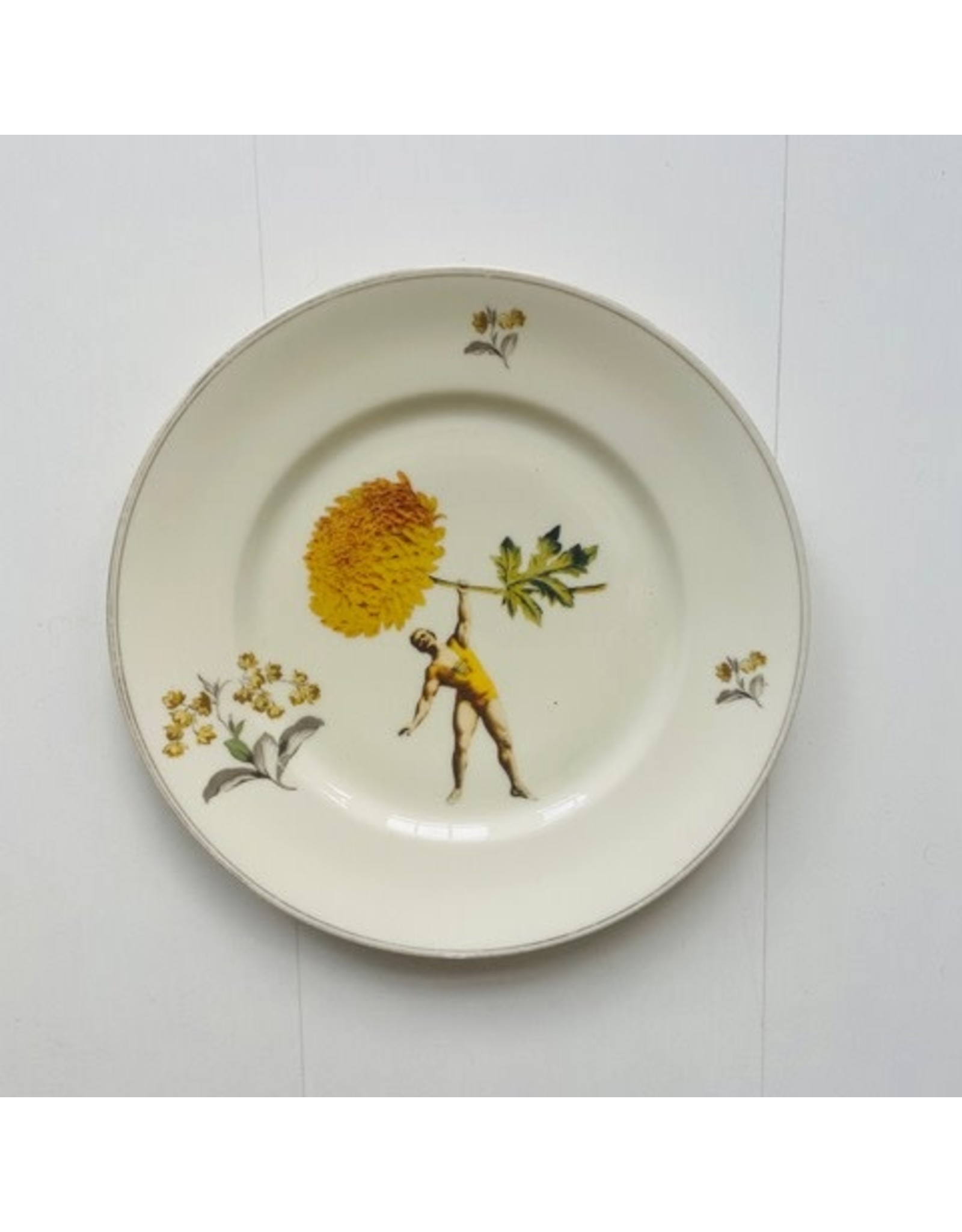 Lylies Bord - Krachtpatser en Chrysant - Porselein - Ø 26 cm