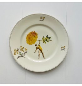 Lylies Bord - Krachtpatser en Chrysant - Porselein - Ø 26 cm