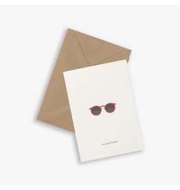 Kartotek Wenskaart - Sunglasses - Dubbele kaart en Enveloppe - A6