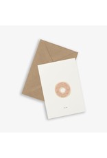 Kartotek Wenskaart - Donut - Dubbele kaart en Enveloppe - A6