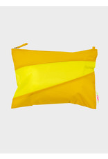 Susan Bijl Pouch L, Helio & Fluo yellow - 35 x 25cm