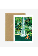 All The Ways to Say Wenskaart - Waterfall  - Dubbele kaart + Envelop - 11,5 x 16,5 - Blanco