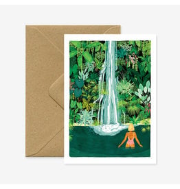 All The Ways to Say Wenskaart - Waterfall  - Dubbele kaart + Envelop - 11,5 x 16,5 - Blanco