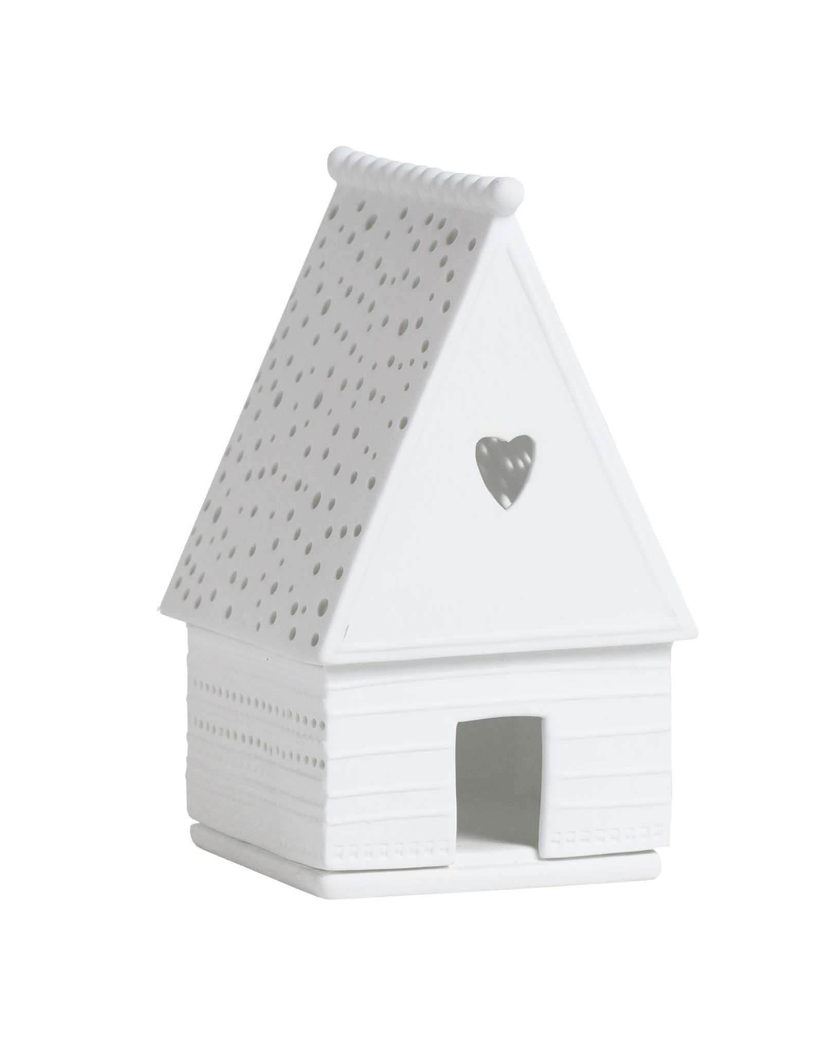 Raeder Lichthuisje S - Peperkoekenhuisje met Hartje - 8 x 8 x 13,5 cm