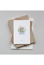 Kartotek Wenskaart - Flower Envelope - Dubbele kaart en Enveloppe - A6