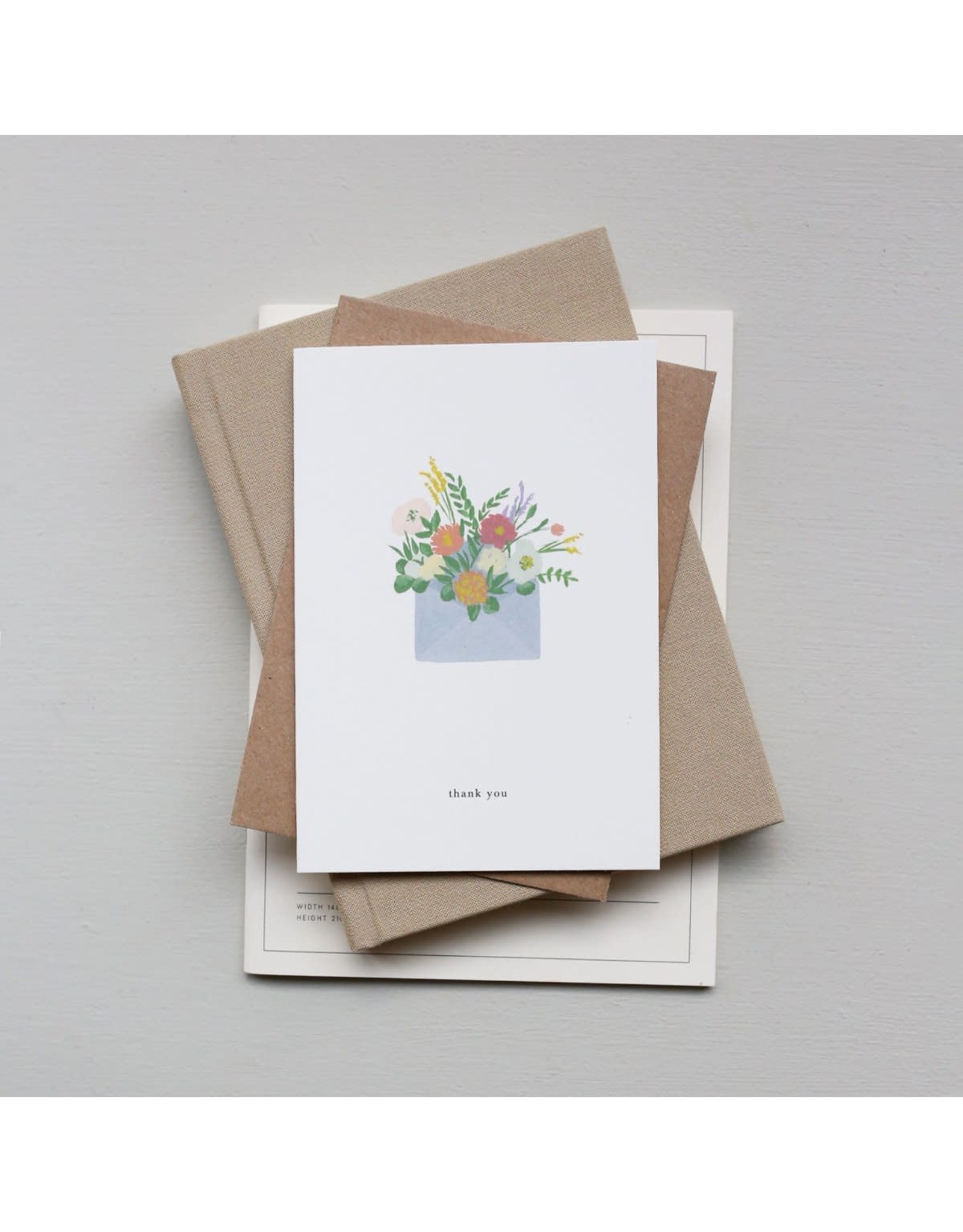 Kartotek Wenskaart - Flower Envelope - Dubbele kaart en Enveloppe - A6