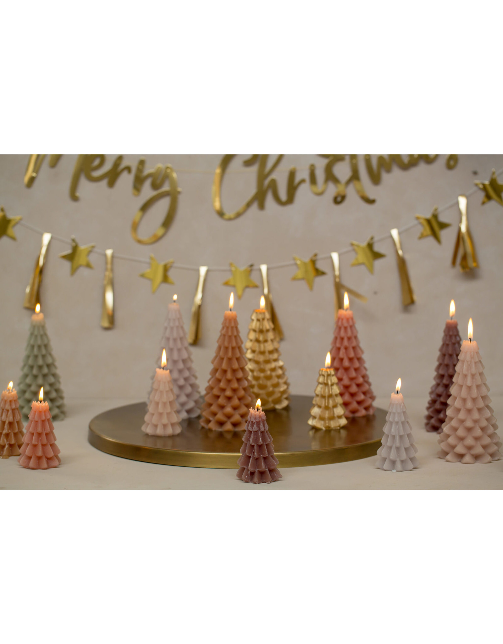 Rustik Lys Kaars - Kerstboom S - Skin - 6,3 x 12 cm