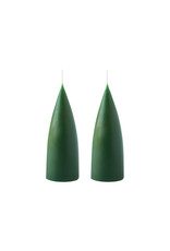 Kunst Industrien Gekleurde Kegelvormige Kaars - Bottle Green #34 - Ø 6,5 x 16 cm