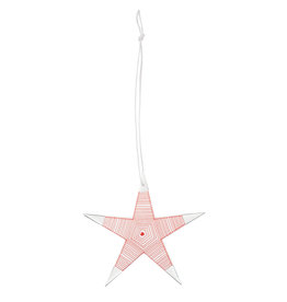 Raeder Lucky Star M - Rood met Zilver punten - 10 x 10 cm