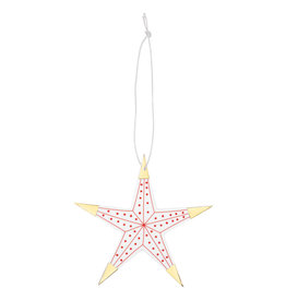 Raeder Lucky Star L - Rood met Gouden punten - 12 x 12 cm