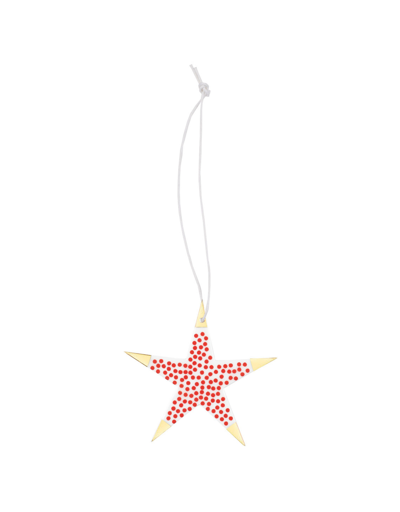 Raeder Lucky Star S - Rood met Gouden punten - 8 x 8 cm