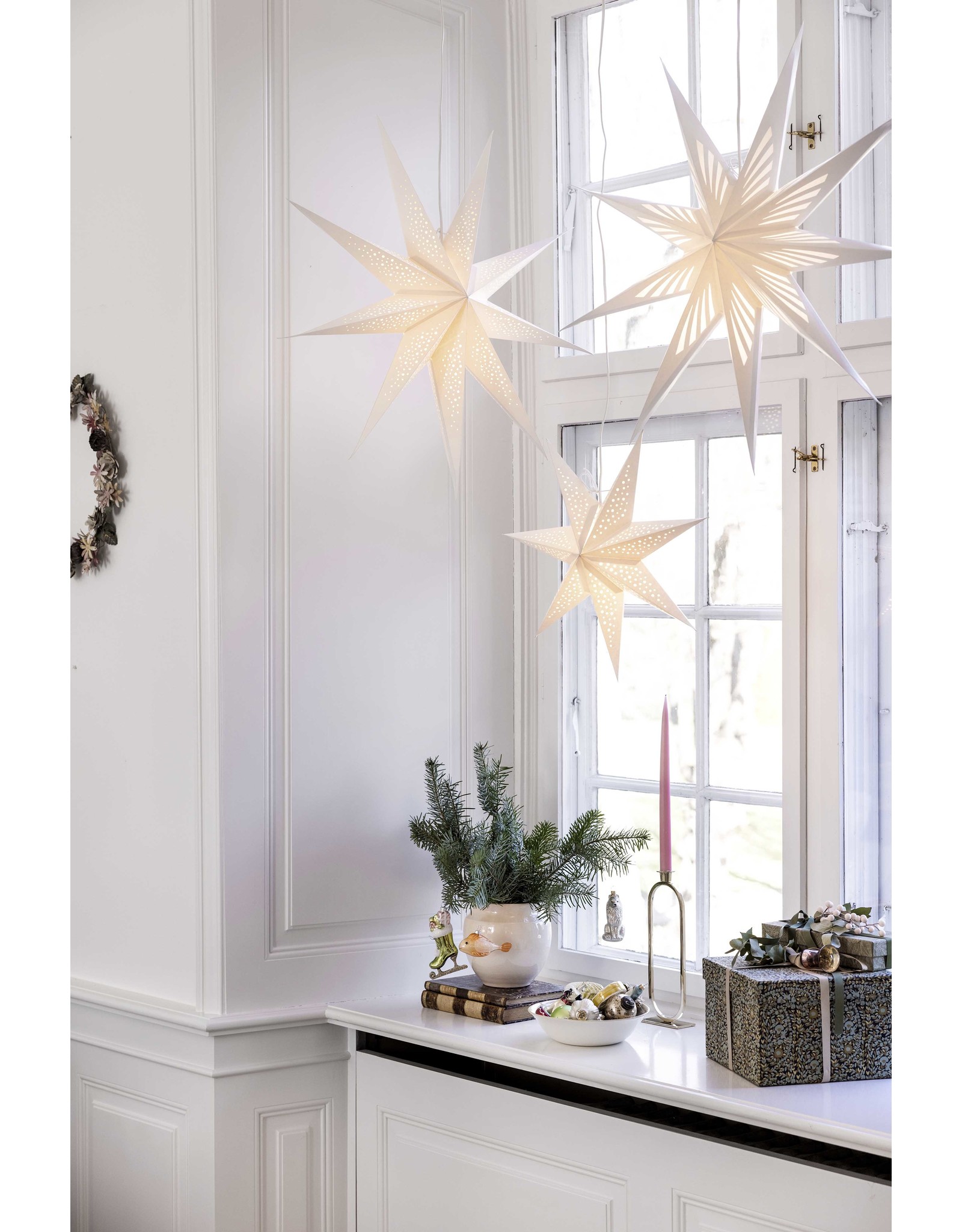 Bungalow Paper Star Light, Mala - Wit - 60cm