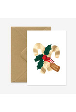 All The Ways to Say Wenskaart - Kerst - Xmas Gold Candies- Dubbele kaart + Envelop - 11,5 x 16,5 - Blanco